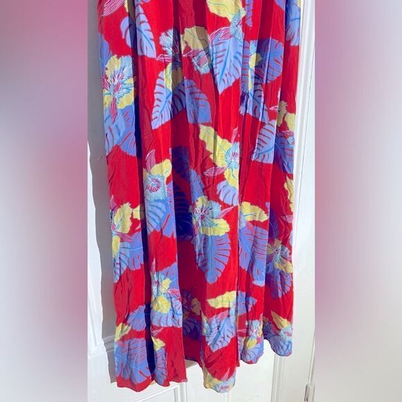 LULU'S Patsy Tropical Floral Smocked Off-Shoulder Maxi Dress Size L - Picture 6 of 12